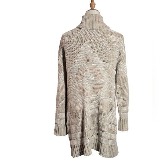 Aerie Tan Midi Shawl Collar Cardigan Sweater - Picture 4 of 7